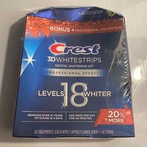 Crest 3D Whitestrips Dental Whitening Kit - Blue with Red Accent